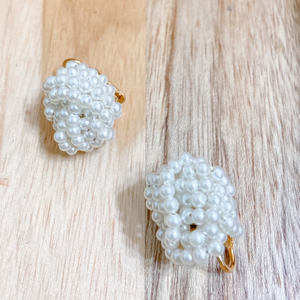 Vintage Pearl Clustered Earrings